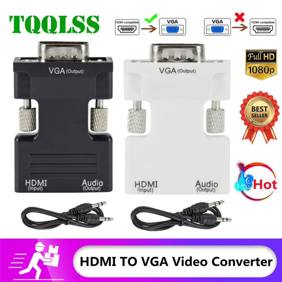 HDMI-совместимый конвертер мама-VGA папа с аудио адаптером поддержка 1080P выход