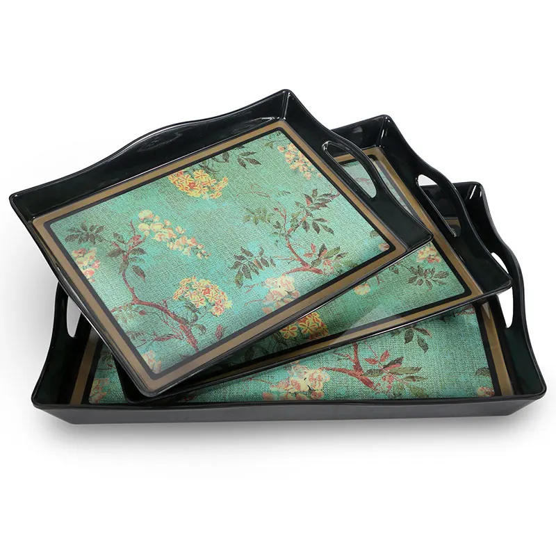 Прямоугольный поднос из меламина в скандинавском стиле для подачи пищевых