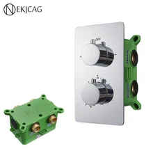 Термостатная Встроенная коробка кран картридж клапан тройной картридж кран клапан 2 способа 3 Способ Смеситель для душа клапан для ванны душ