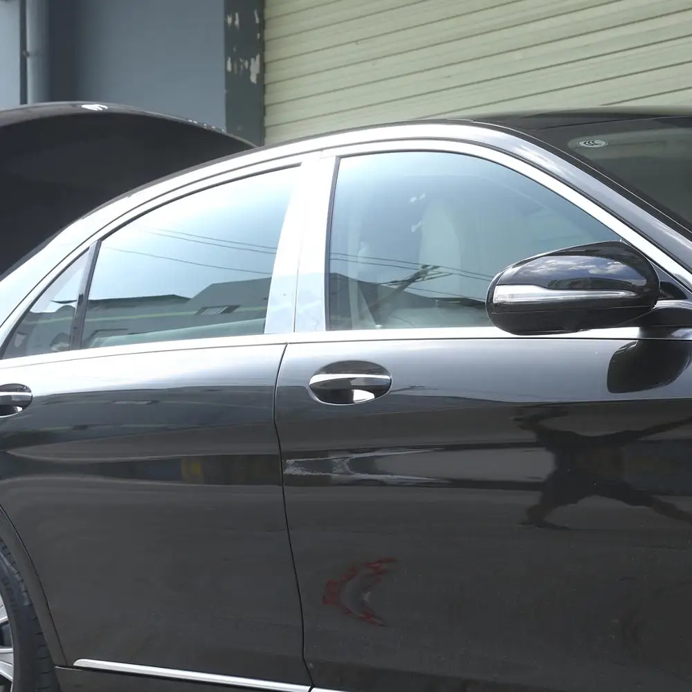 6 шт. для Mercedes Benz W221 S класс S300L S350L S400L S320L S500 S600L 2006-2013 Аксессуары Для Оконной отделки алюминиевый сплав