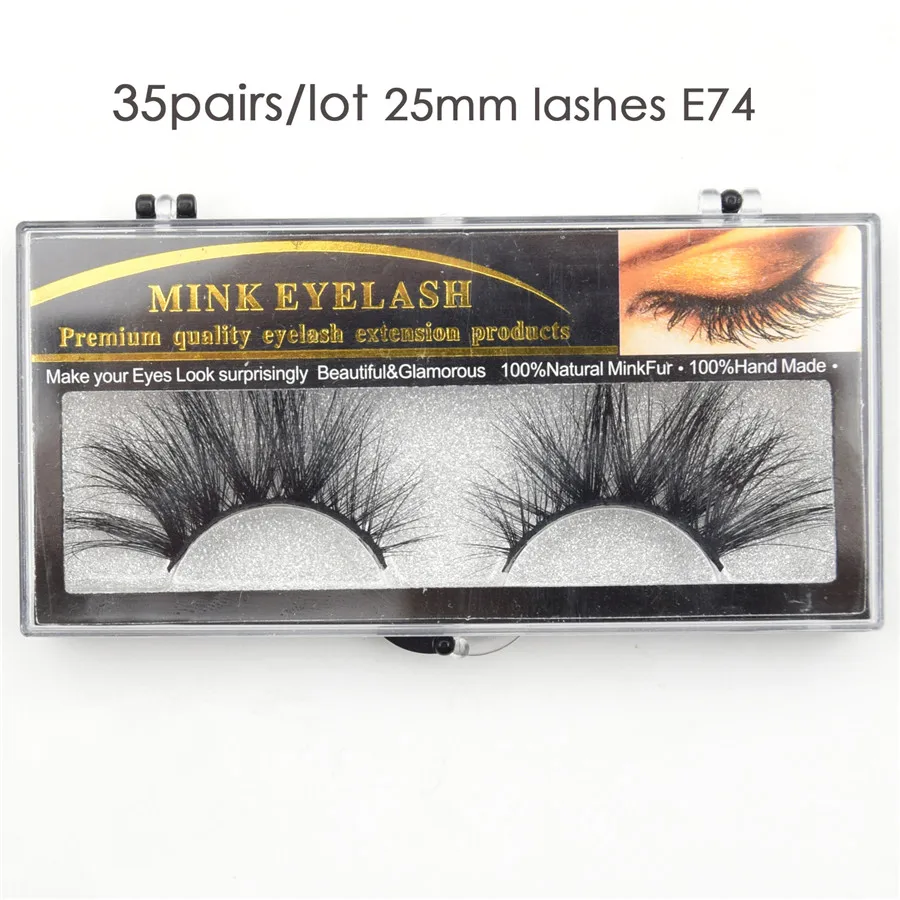 35 pairs E74 35 пар/лот Visofree 25 мм ресницы 3d норковые ресницы макияж норковые ресницы 25 мм ресницы драматические толстые накладные ресницы ресниц - Цвет: 35 pairs E74
