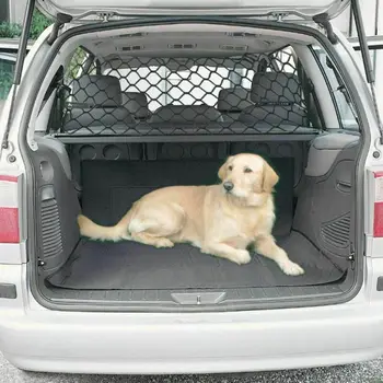 

Universal Pet Safety Mesh Net Car Suv Van Trunk Seat Mesh Dog Barrier Travel Dogs Black Protecter