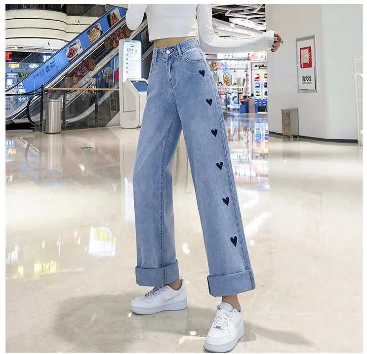 Mytheresa Fille Vêtements Pantalons & Jeans Jeans Baggy & Large Jean ample brodé 
