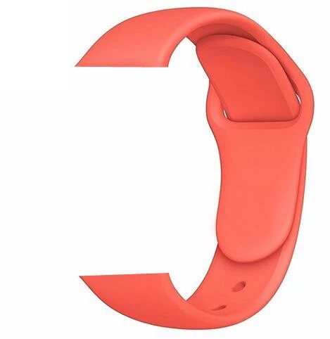 Новейшая модель; силиконовый ремешок для наручных часов iWatch, 4 40 мм 44 Резиновые Спортивные петли для наручных часов Apple Watch серии 1/2/3, 42 мм, 38 мм, версия linkseries 5 - Цвет ремешка: apricot