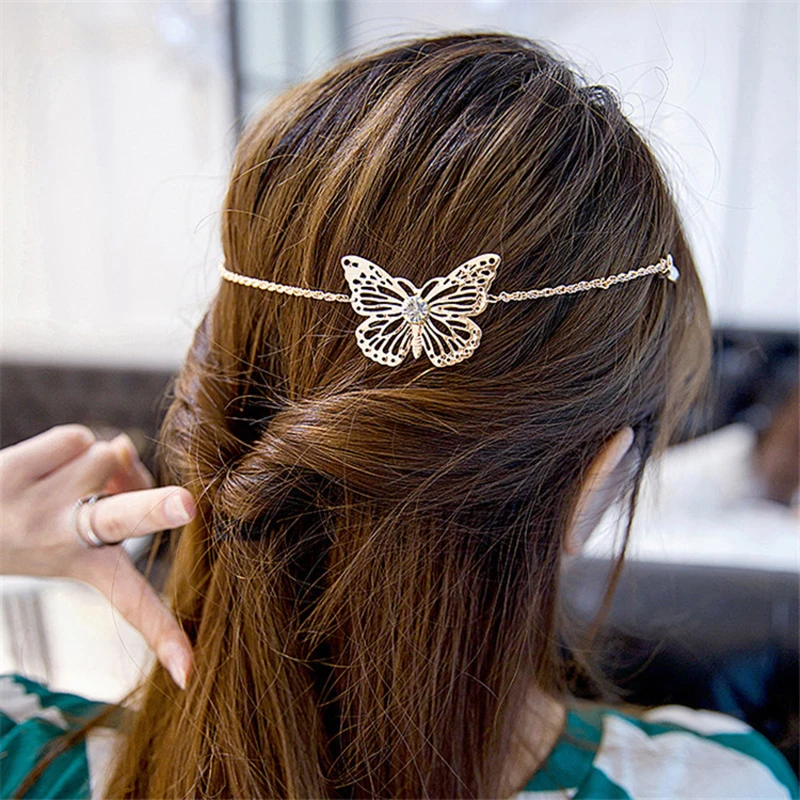 

Exaggerated Post-wearing Sweet Butterfly Hair Band for Women Girls Sen Female Leaves Hair Band Headwear Party Jewelry Gifts