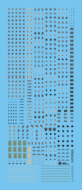 1/35 Modern US ARMY Uniform Insignia Set ACUPAT&MARPAT 1