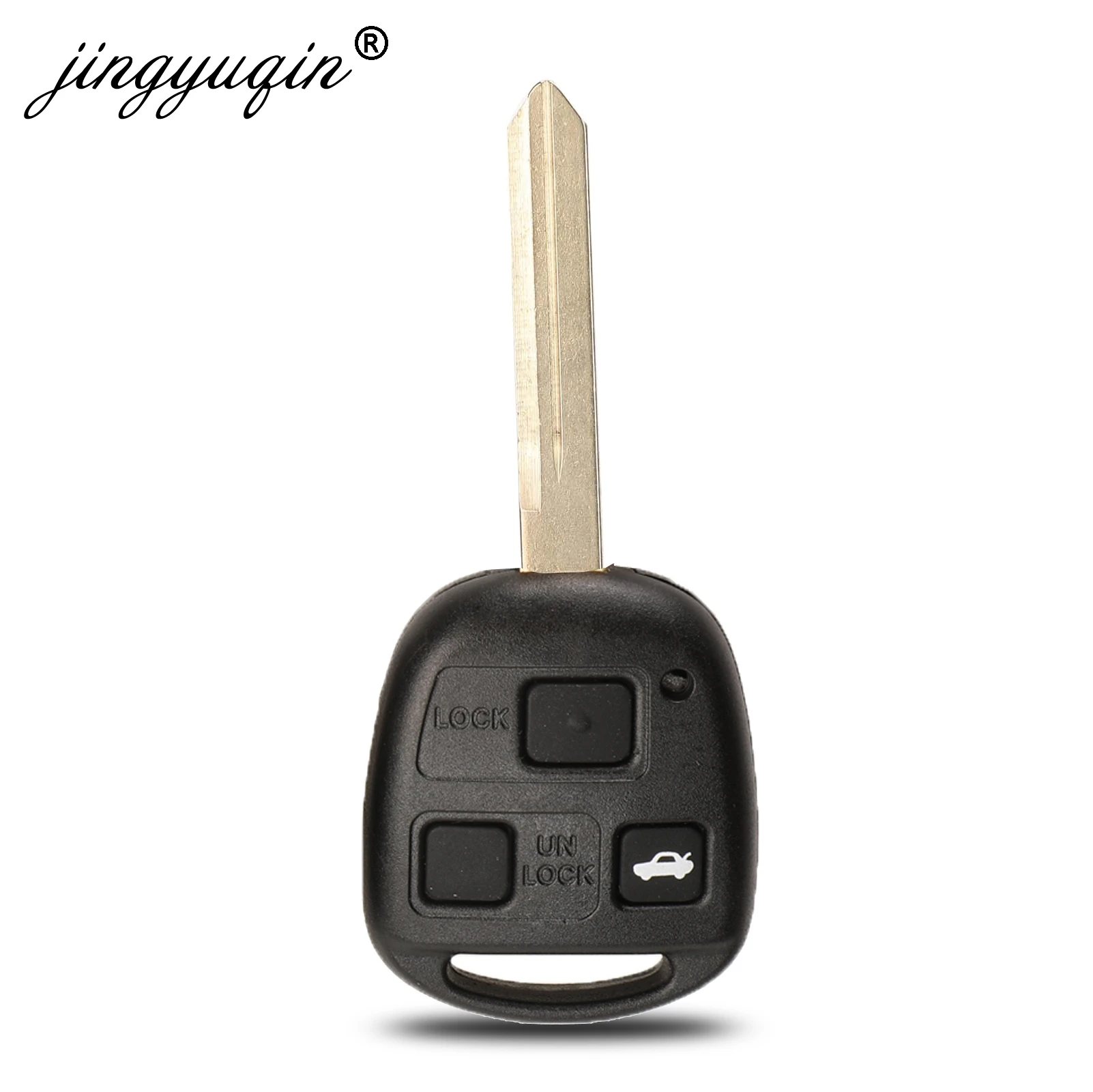 Jingyuqin 3 кнопки автомобиля дистанционного ключа чехол+ Кнопка Pad для Toyota Avensis Corolla Yaris Rav4 брелок оболочки чехол TOY43 TOY47 TOY48