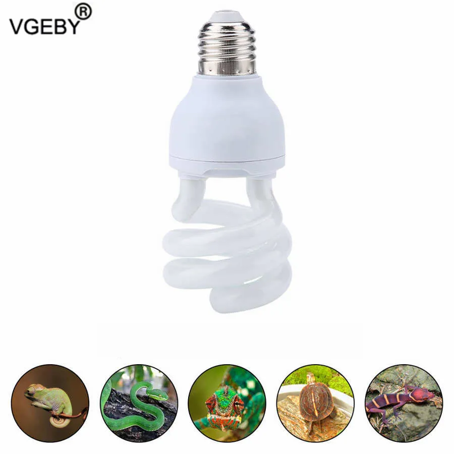 Bombilla de lámpara para reptiles suculentas, luz de ahorro de energía para tortugas, serpiente, lagarto, Lguanas, calor, calco, UVB 5,0 10,0, en oferta