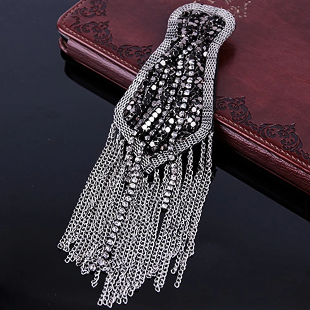2pcs/set Shoulder Badges Pin Epaulette Stage Performance Elegant Office Luxury Business Suit Brooch Fashion Tassel Chain