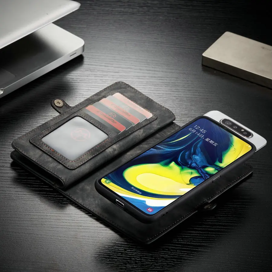 Кожаный чехол CaseMe для samsung Galaxy A80, роскошный 2 в 1, съемный кошелек, откидная крышка для samsung A80, флип-чехлы для телефонов