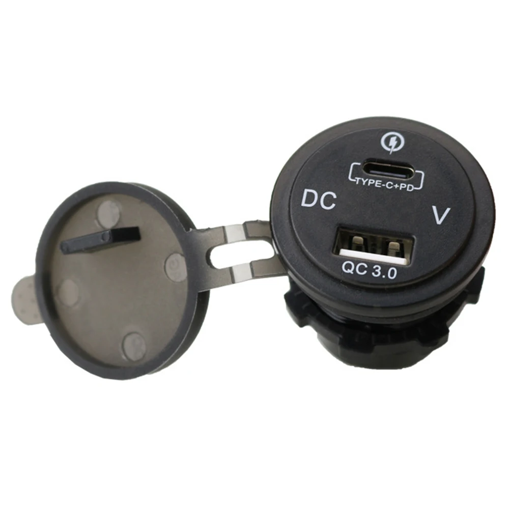 Автомобильное зарядное устройство водонепроницаемое 12 В 24 Тип C PD QC 3 0 USB
