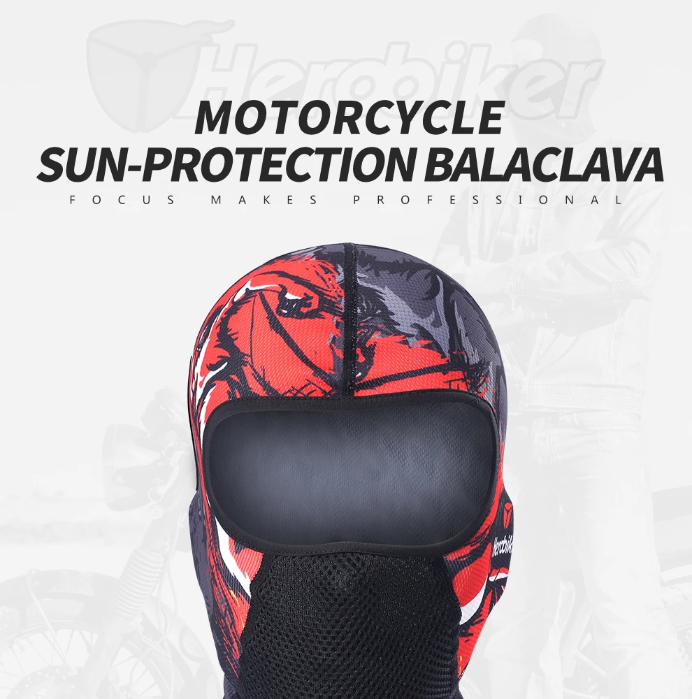 HEROBIKER мотоциклетная маска Балаклава мото маска военный тактический шлем Шапка Лыжная велосипедная мотоциклетная маска лицевая маска