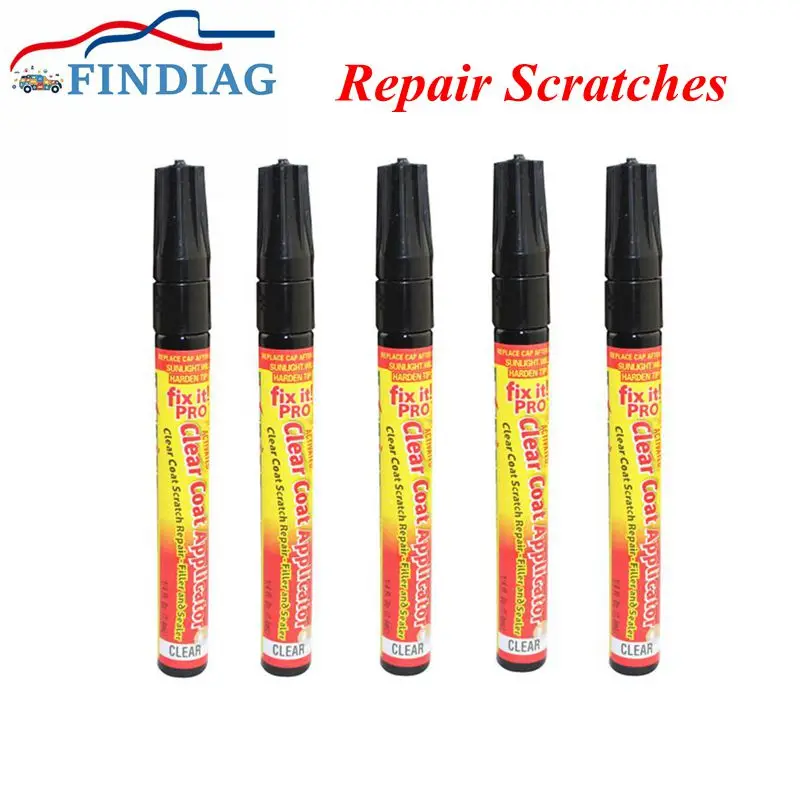 

5PCS Car Scratch Repair Remover Filler Sealer Pen Portable Clear Coat Applicator Fix it Pro Care Perfect Car-Styling 2 Spare Nib