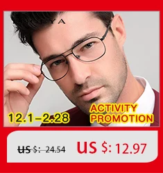 Metal Full Eyeglasses Frame Men Super Light Metal Retro Optical Glasses Frame Legs Unique Design #8046