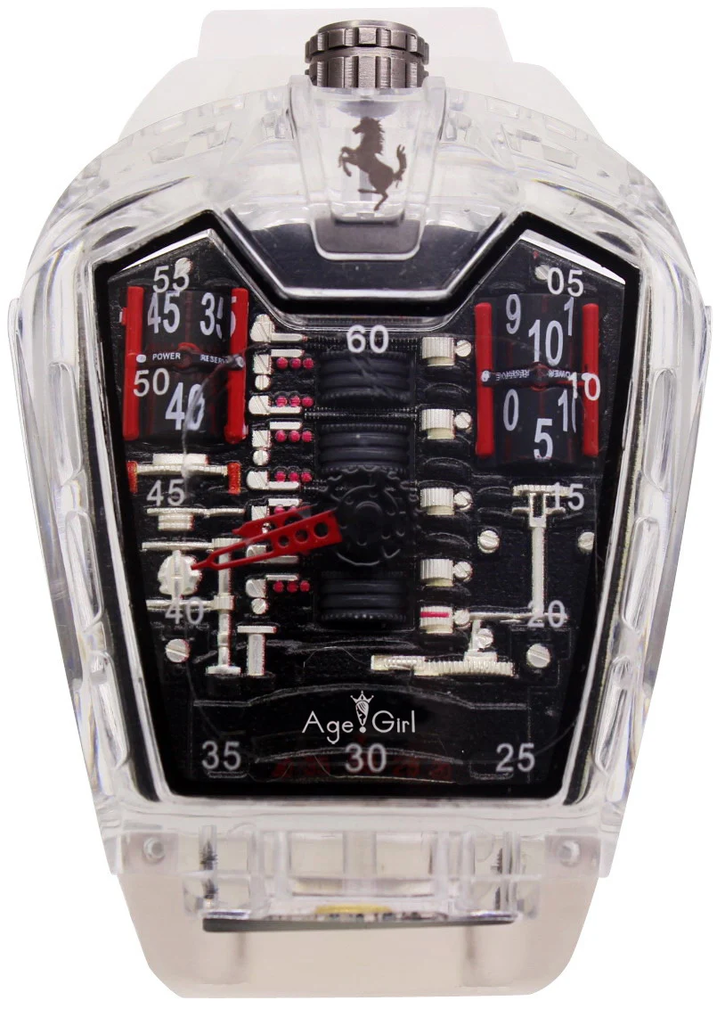 

Men's Luxury Brand New Quartz White Plastic Stainless Steel Glass Back Sports Watches Military Clock Mens Dress Montre Homme