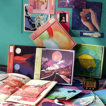 

INS style material package post-youth CD cover simple hand account DIY decoration base paper tide cool sticker package