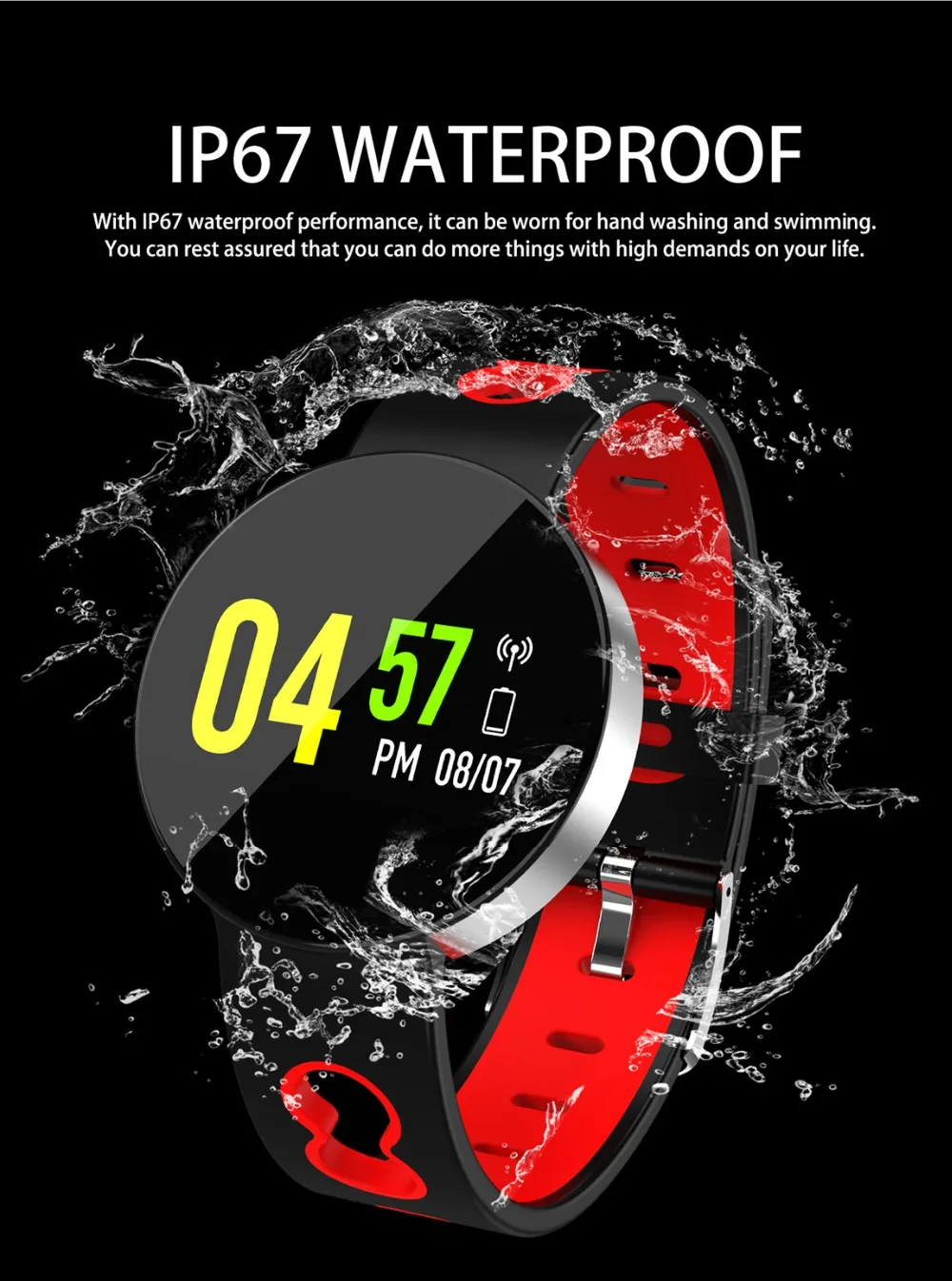 696 LJL11 Z8 Round Alloy body Smart Bracelet Fitness Tracker Watch Waterproof Band Sleep Monitoring Weather Forecast Smart Band
