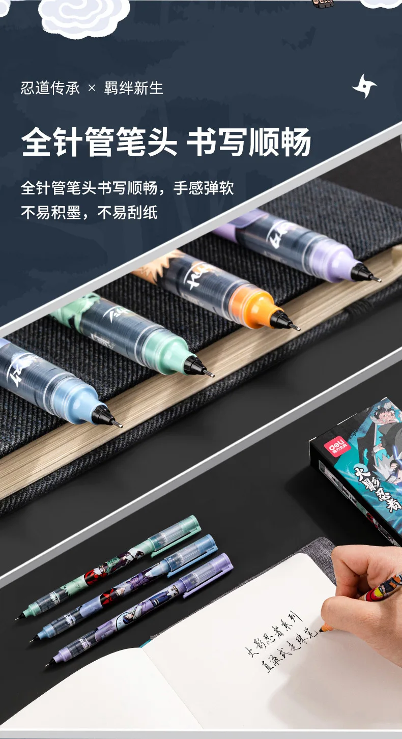 Deli Pens 1pcs Naruto Pens for School Kawaii Japanese Stationery Cool Anime  Rollerball Pen Gift Kids Prizes Cute Art Supplies