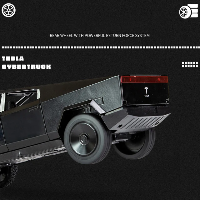 1:24 Tesla Cybertruck Pickup Alloy Diecasts & Toy Vehicles Metal Toy Car Model Sound and light Pull back Collection Kids Toys 2