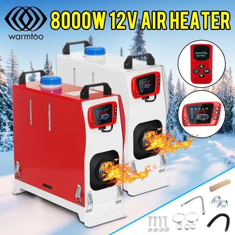 

KROAK Car Heater All In One 8KW 12V Air Diesels Parking Heater 1 Hole Car Heater For Trucks Motor-Homes Boats Bus LCD Switch