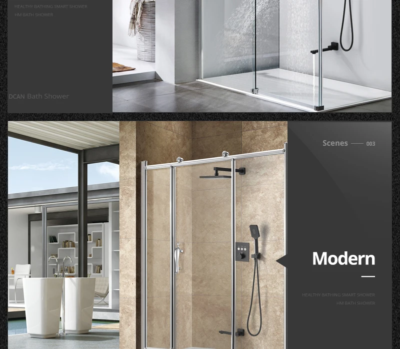 Black Button Shower Set Thermostatic Shower Set In-Wall Brass Touch 6 x 10 inch Faucet Shower System (6)