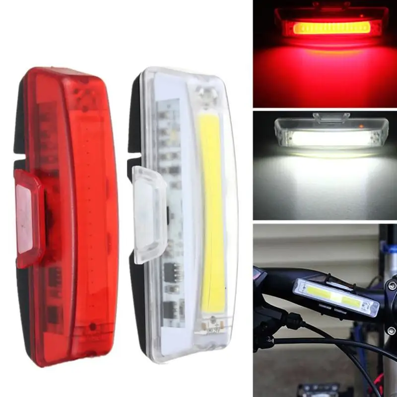 Hot Bicycle Rear Light USB Rechargeable Safety Warning Rear Light Mountain Bike Night Riding Taillight Bicycle Cycling Equipment