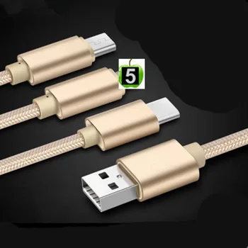 

Triple Braided USB Cable Multi-functional Phone Charger for Iphone Android Metal Three-in-one Data Cable Manufacturers