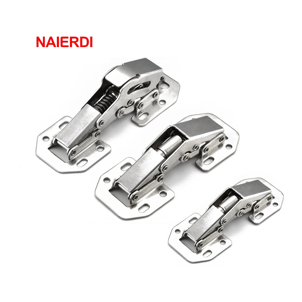 10 шт. гидравлические петли NAIERDI с шурупами|cupboard door hinges|hinge full overlayfull overlay hinge |