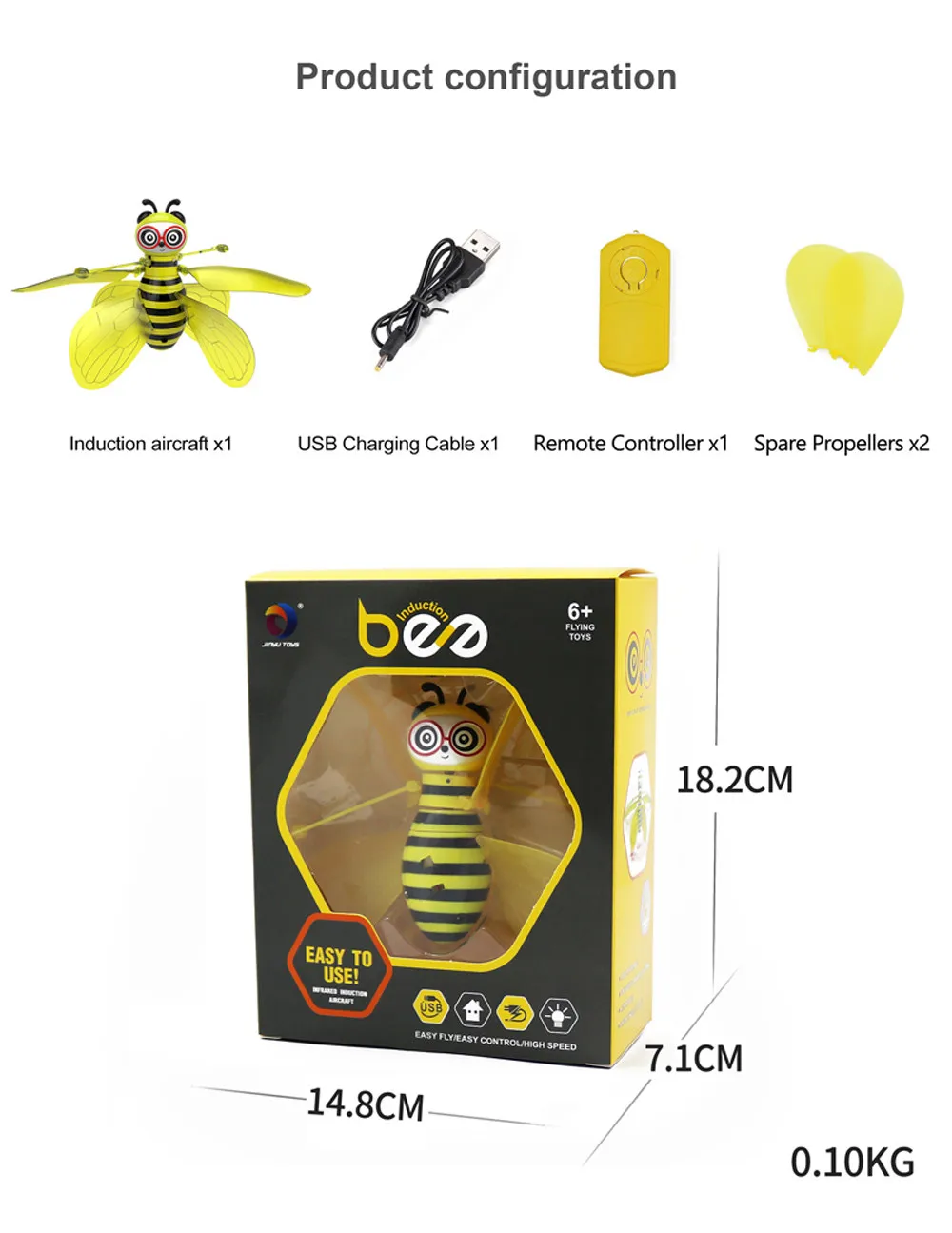 Электрический инфракрасный датчик пчела летающие игрушки ручной контроль светодиодный вертолет светодиодный светильник