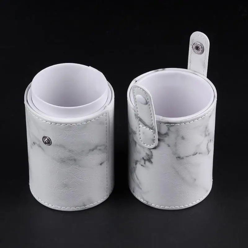 3-Size Portable Travel Machinery Copy Red Brush Pen Holder Cosmetics Case PU LEATHER Titular Storage Tube Dropship Organizer