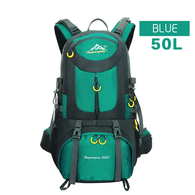 50blue Открытый походный рюкзак для горных путешествий кемпинга водонепроницаемый нейлоновый рюкзак большой емкости походные рюкзаки для альпинизма - Цвет: 50blue