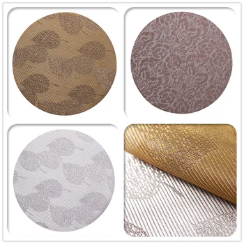 

PVC Placemat-Coasters-Tablemat Set Round Waterproof Anti-slip Kitchen Dining Accessories Tableware Pad For Home Decoration