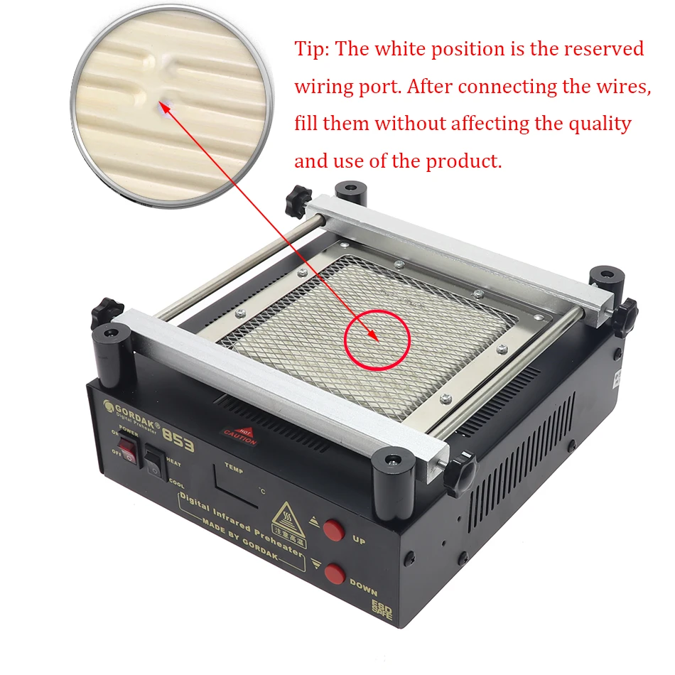 GORDAK 853 Infrared Environmental Protection Lead-free Preheating Platform BGA Heating Repair Station PCB Preheating Welder arc welders