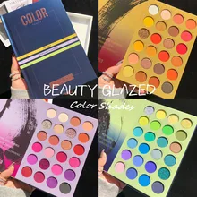 Beleza vitrificada cores tons novo 72 livro colorido afiada paleta de sombra brilhante fosco brilho pigmento sombra de olho pallete