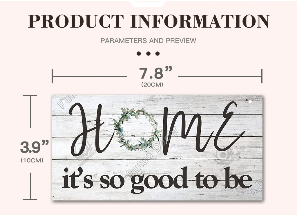 Putuo Decor Home Wooden Signs Family Wood Pendant Decorative Plaque for Friendship Home Sweet Home Room Sign Wall Decoration