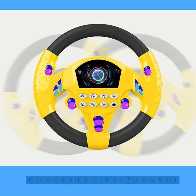 Eletric Simulation Steering Wheel Toy Children Musical Developing Educational Toys Simulation Education Sounding Toy For Kids 4