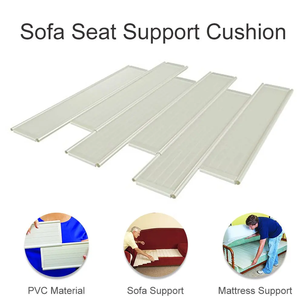 6PCS Furniture Sofa Support Cushions 48x10x0.8CM Quick Fix Support Cushions Pads for Sectional Sofa Seat Sagging Furniture