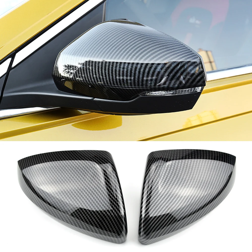 

Car Styling Rear View Mirror Sequin For Volkswagen Polo Virtus MK6 AW 2018-Present Car Rearview Mirror Cover ABS External Frame