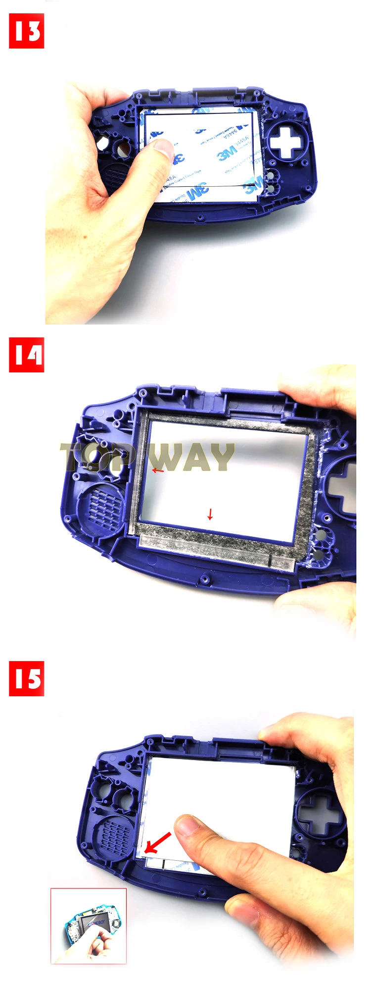 Для игровая приставка GBA Регулируемая яркость OEM 10 уровней высокая яркость ips Подсветка ЖК-дисплей для shand Игровая приставка GBA с подсветкой ЖК-экран