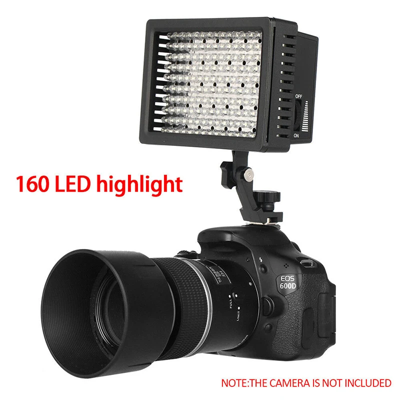 LD-160 9,6 Вт светильник ing светодиодный видео светильник для фотостудии камера светильник осветитель 5400/3200 K с регулируемой яркостью для Canon Nikon Sigma JVC Camer