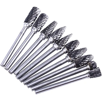 

Double Thread Tungsten Steel Drill Bit Rotary Burr Grinding Bit 3mm Handle Electric Grinder Accessories Grinding Head