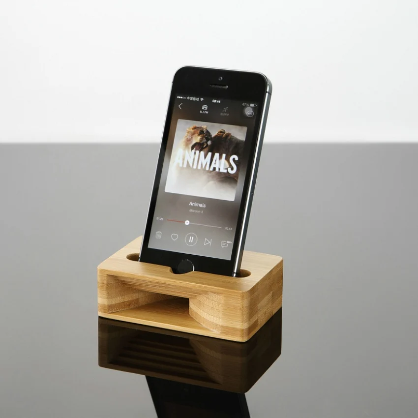 wooden cell phone speaker