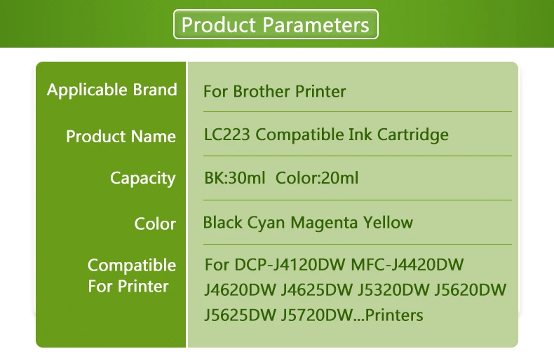 Plavetink полный чернил LC223 LC 223 картриджи для Brother J4420 J4620 J4625 J5320 J5625 J5720 J480 J680 J880 принтер