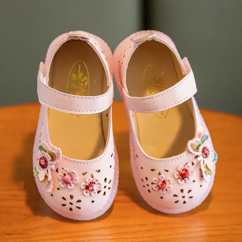 children's shoes for high arches 2022 Spring and Autumn Girls PU Leather Shoes Hollow Cute Princess Shoes Baby New Children's Dance Shoes Baby Girls Single Shoes best children's shoes