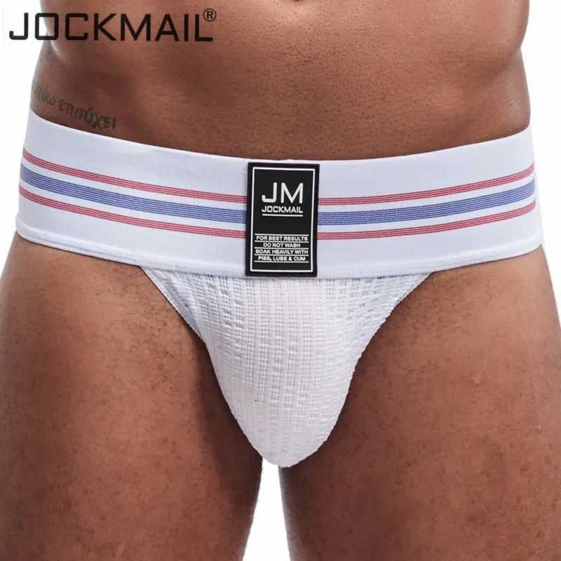 Новинка Брендовое Мужское нижнее белье Jockmail модные мужские трусы брифы для геев