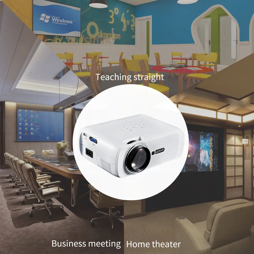 Белый и черный светодиодный проектор Wifi 1200 люмен разрешение 800*480 домашний кинотеатр BL-80 поддержка ПК ноутбук USB tv Box iPad смартфон