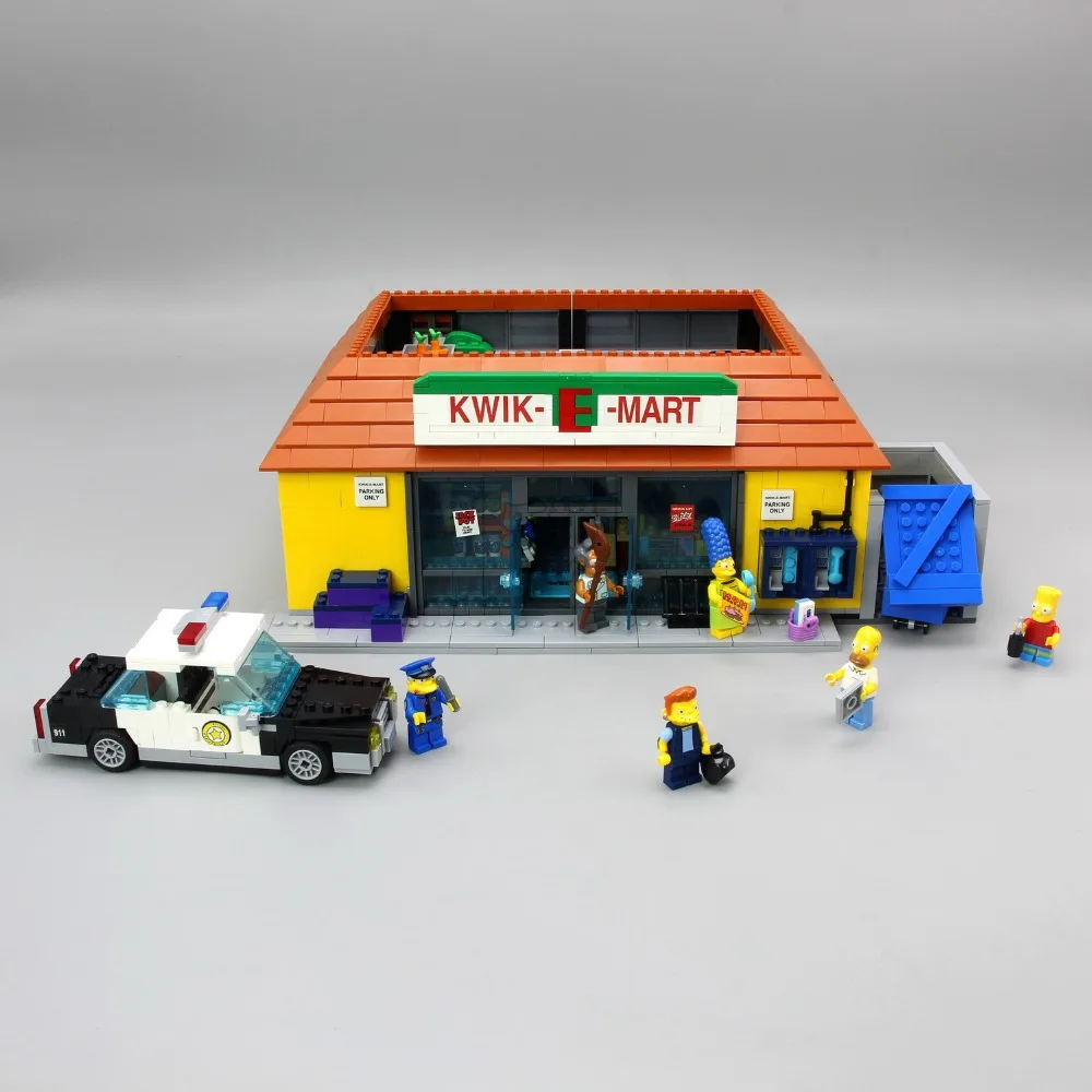 LPblcoks 16005 16004 серия фильмов Kwik E Mart модель дома Строительные Блоки Кирпичи совместимы с 71006 71016 игрушки для детей