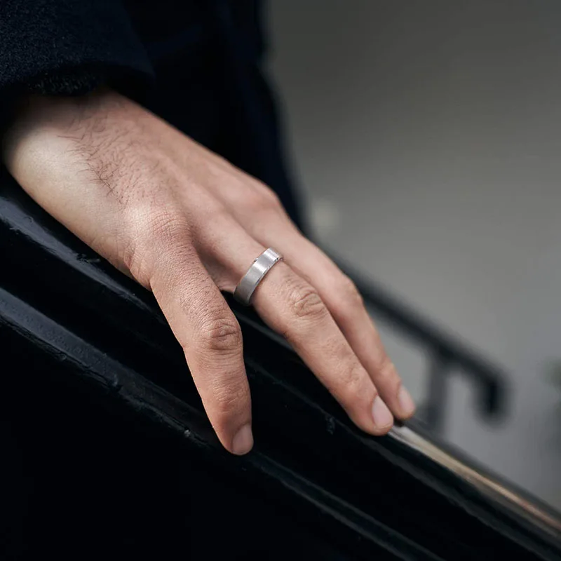 Somen Ring Men Silver Color Brushed Tungsten Ring 4/6/8mm Classic Wedding Bands Male Engagement Rings Men Jewelry Bague Homme