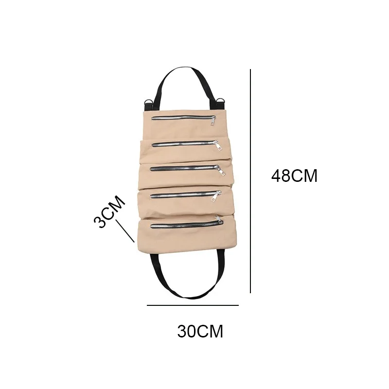 roller cabinet Canvas Foldable Roll Pack Tool Bag Suspension Multi-function Car Hanging Electrician Tool Storage Bag Box Repair Tools Waist Bag personalized tool bag Tool Storage Items