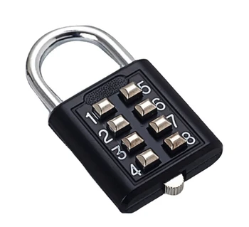 8 Digits Password Code Combination Padlock Zinc Alloy Suitcase For Luggage Travel Code Smart Lock Code Keyed Anti-thieft Lock 1